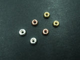 Sterling Silver Stopper Spacer Beads, 3x7mm, Rondelle, 2 Pieces | 925銀隔珠, 可定位, 2粒