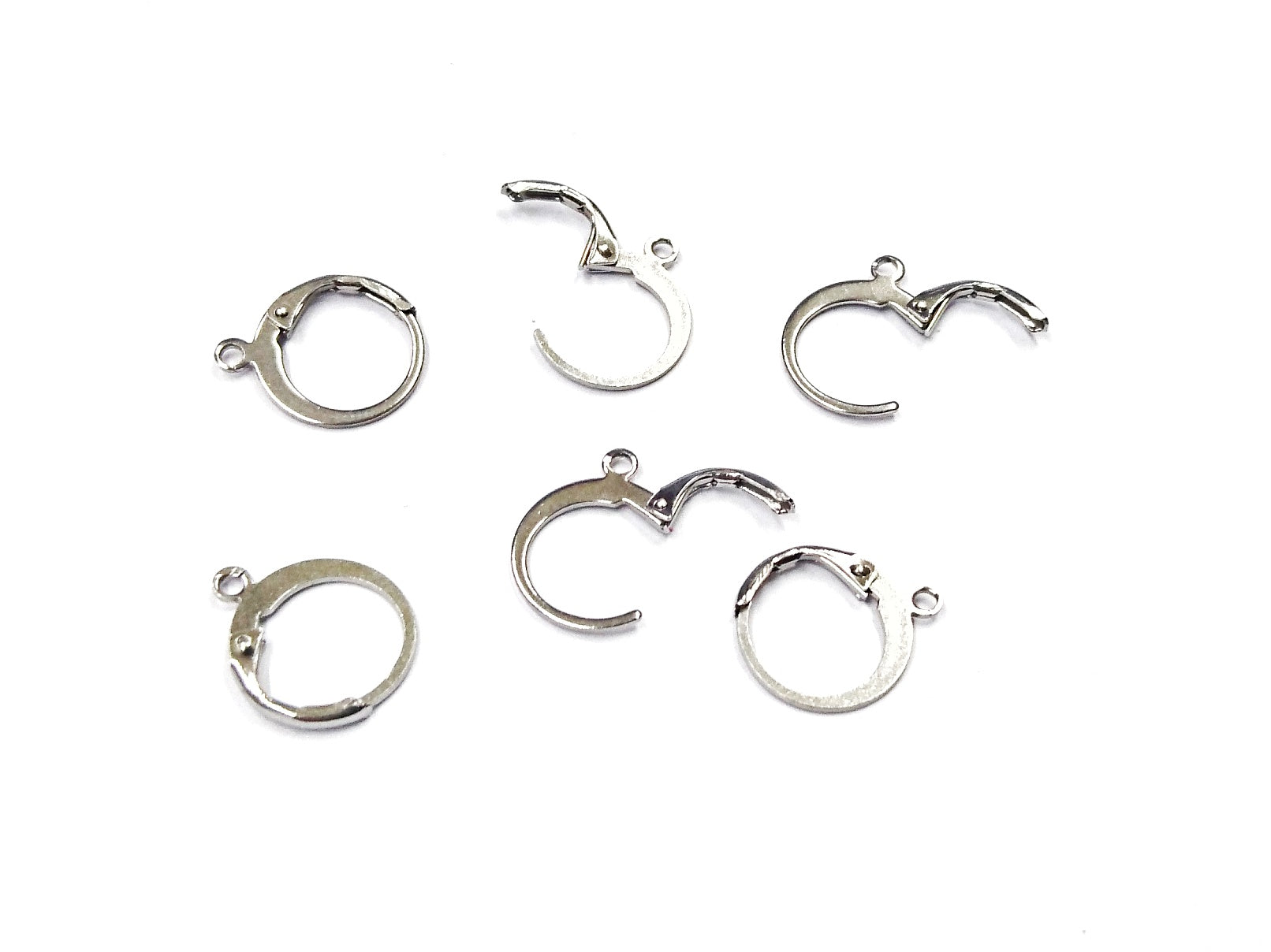 不鏽鋼耳鐶圈, 有圈, 2對