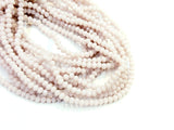 玻璃珠, 3x3.5mm, 切面扁珠, 實色淺紫色 (#533A)