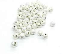 噴沙銅珠, 8mm, 4個色, 24個