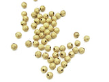 Stardust beads, Sanded brass bead, Round, 6mm, 36 Pieces  | 噴沙銅珠, 6mm, 36個