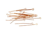 Eye Pins, 30/40mm Rose Gold color, Brass, 24 pcs | 9字針, 30/40mm, 銅, 玫瑰金色, 24個