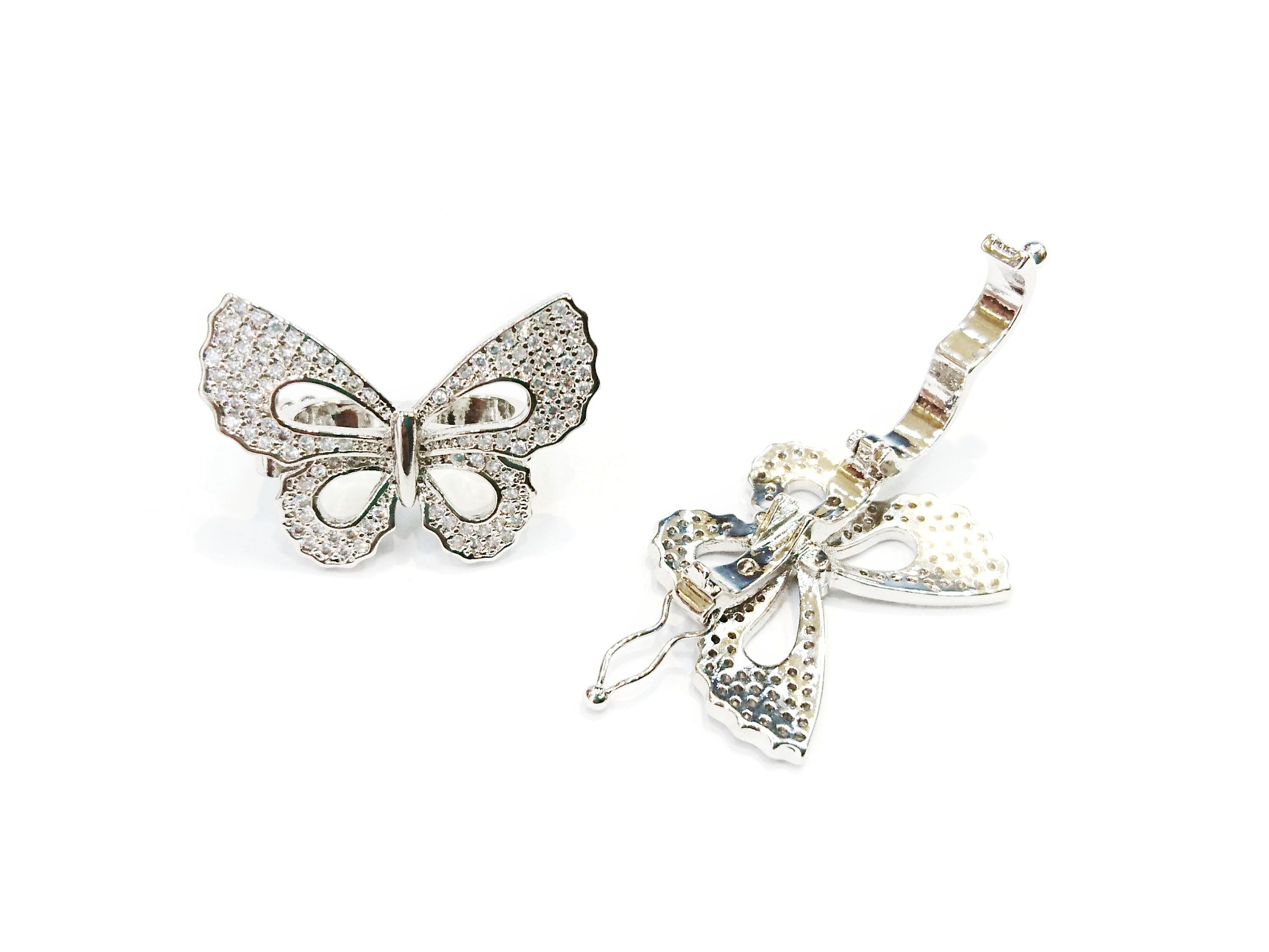 Clasp, Twister with Safety, 19x25mm | 閃石鏈扣, 19x25mm