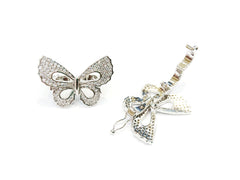 Clasp, Twister with Safety, 19x25mm | 閃石鏈扣, 19x25mm