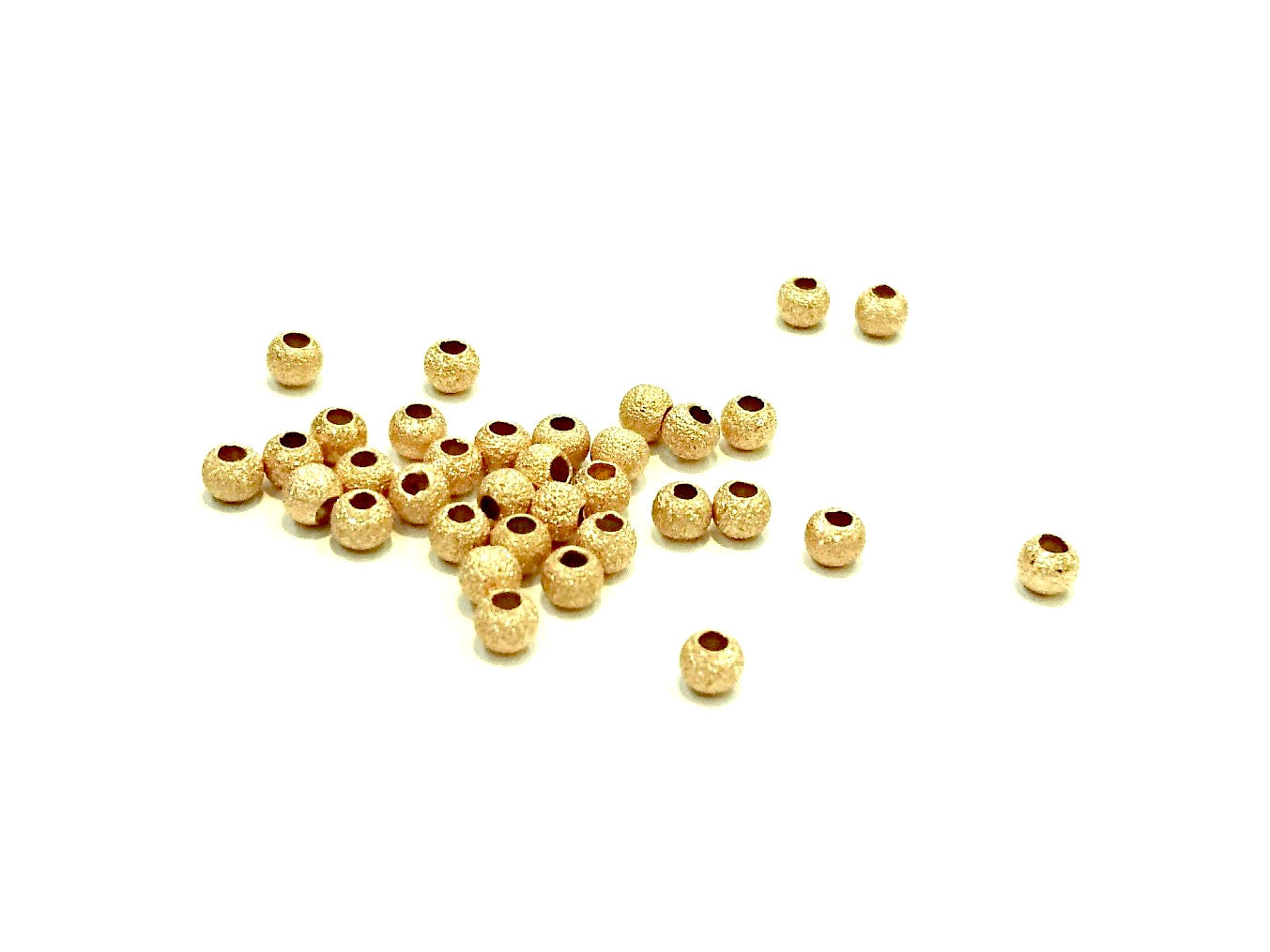 Beads, Sterling Silver, Stardust, 2.5mm | 925銀珠, 2.5mm噴砂圓珠