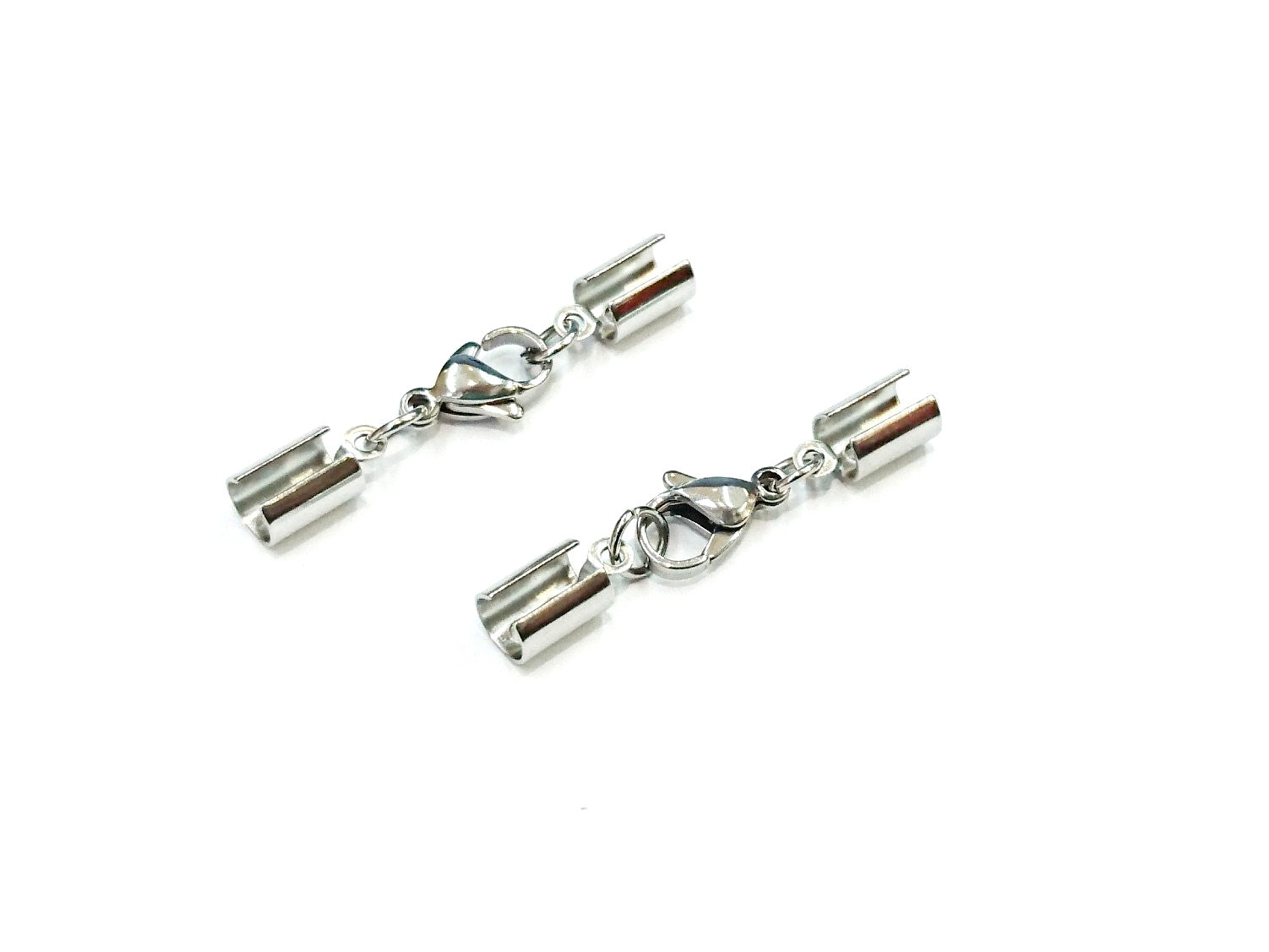 繩尾扣, 不鏽鋼, 3/4mm繩用, 2套