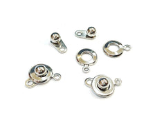 Stainless Steel clasp, Snap clasp, Ball and Socket Clasp, 2 pcs | 不鏽鋼啪扣, 2個