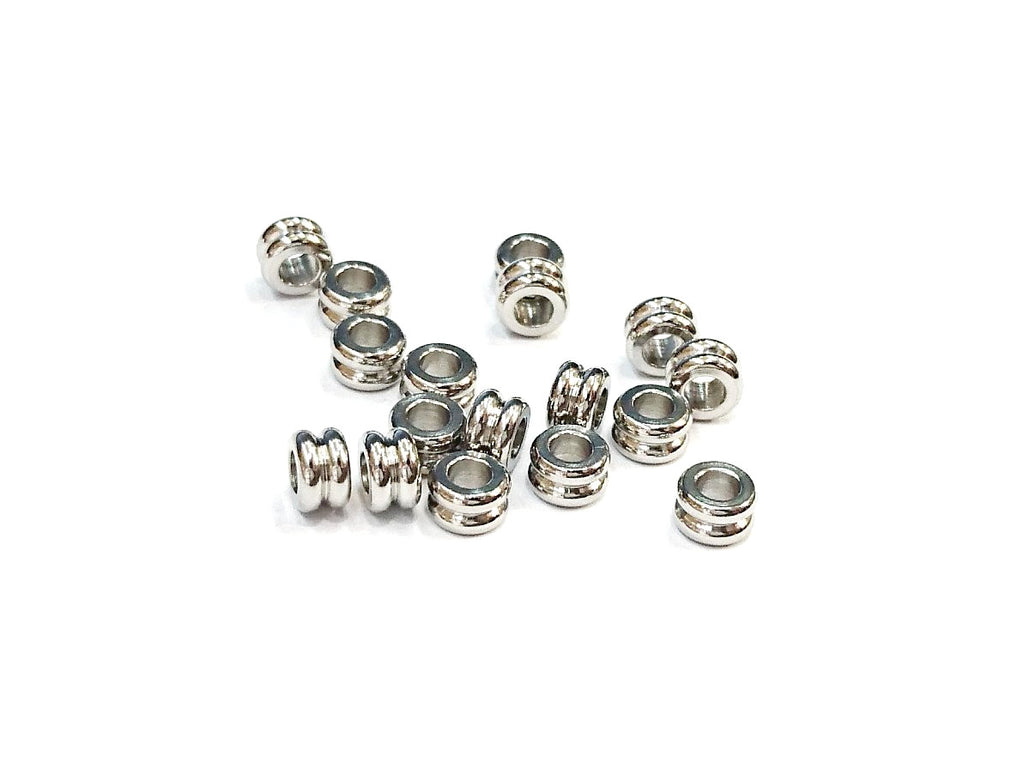 Stainless Steel Beads, 3x5mm, Tube, 24 Pieces | 不鏽鋼珠, 3x5mm, 管珠, 24粒