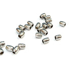 Stainless Steel Beads, 3x4mm, Barrel, 24 Pieces | 不鏽鋼珠, 3x4mm, 橢圓形/桶形, 24粒