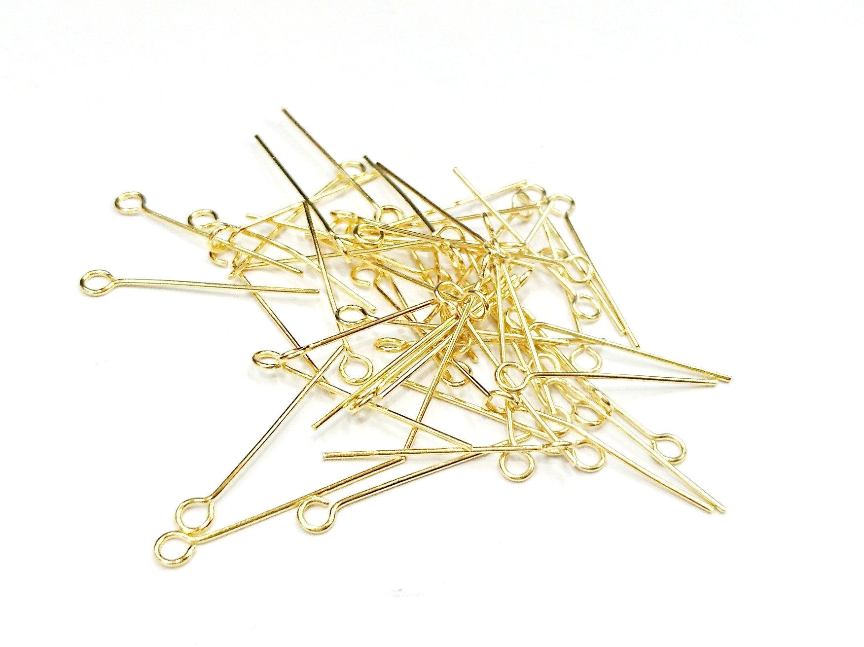 不鏽鋼9字針, 金色, 36個