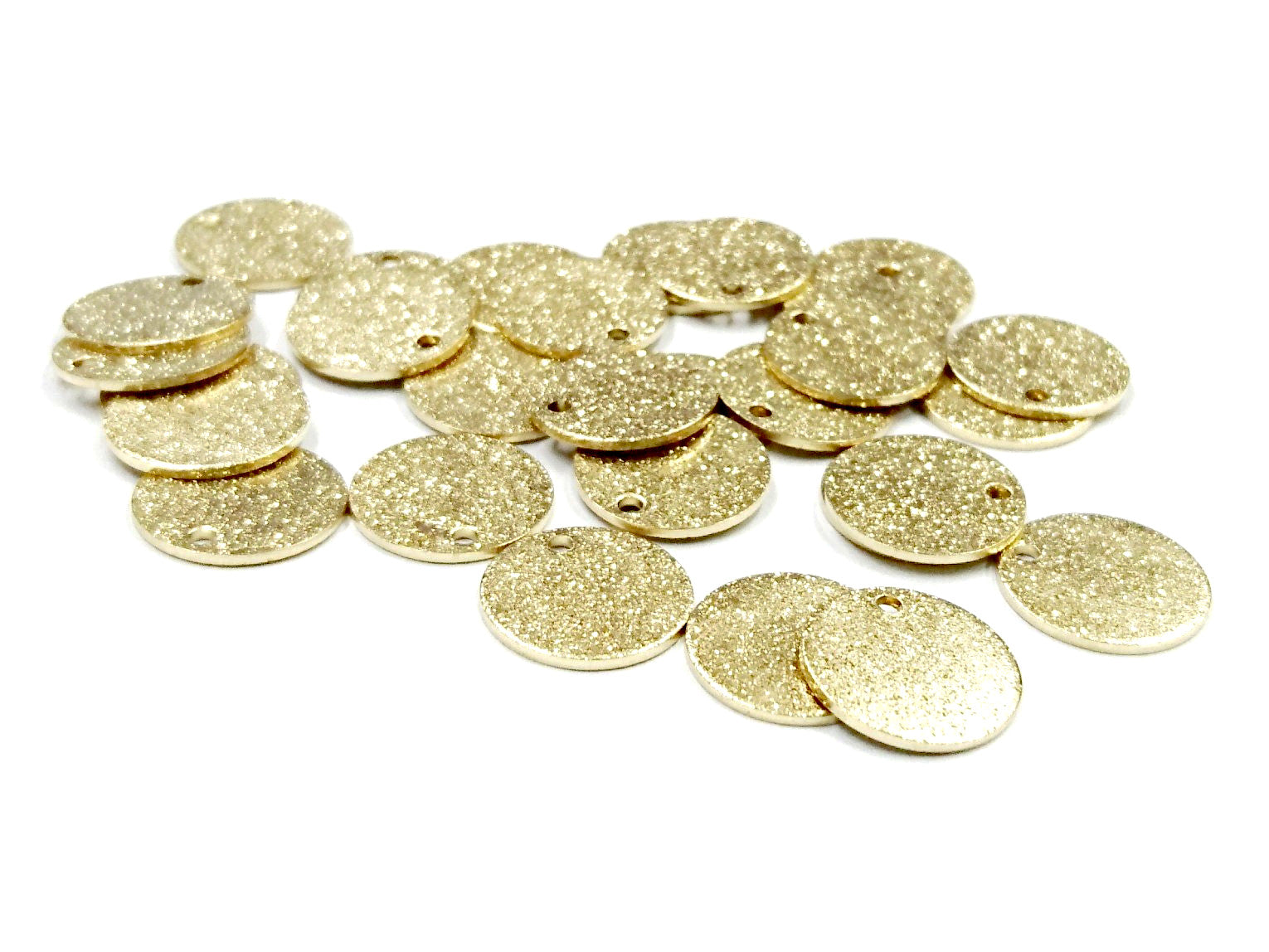 圖形銅片, 10/12mm, 黃銅色, 10個