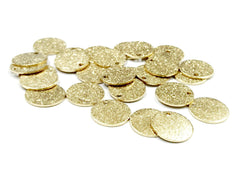 圖形銅片, 10/12mm, 黃銅色, 10個