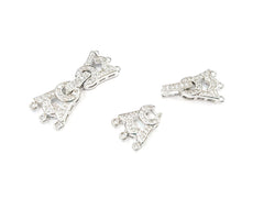 Snap Clasp, 13x34mm, Cubic Zirconia | 閃石鏈扣, 13x34mm