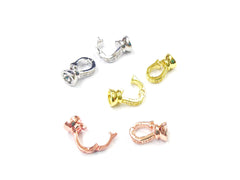 Snap Clasp, 6.5x23mm, Clear Cubic Zirconia | 閃石鏈扣, 6.5x23mm