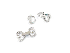 Snap Clasp, 11x21mm, Heart, Cubic Zirconia | 閃石鏈扣, 11x21mm