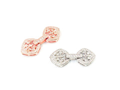 Snap Clasp, 12x29mm, Cubic Zirconia | 閃石鏈扣, 12x29mm