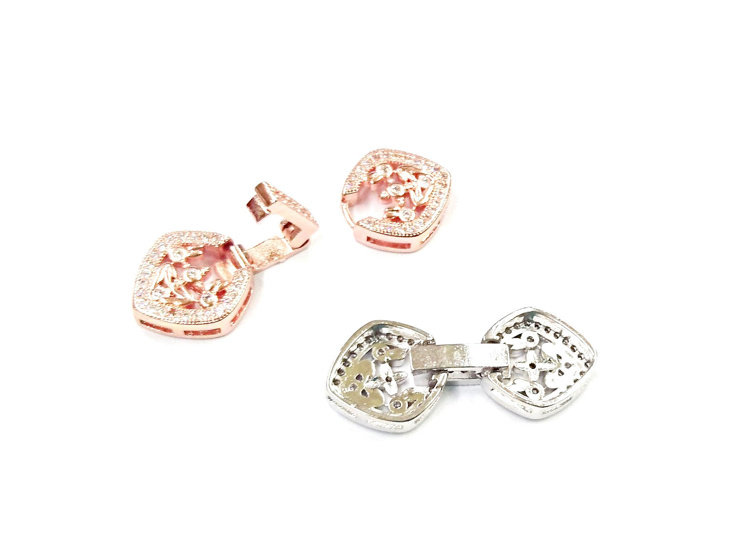 Snap Clasp, 12x29mm, Cubic Zirconia | 閃石鏈扣, 12x29mm