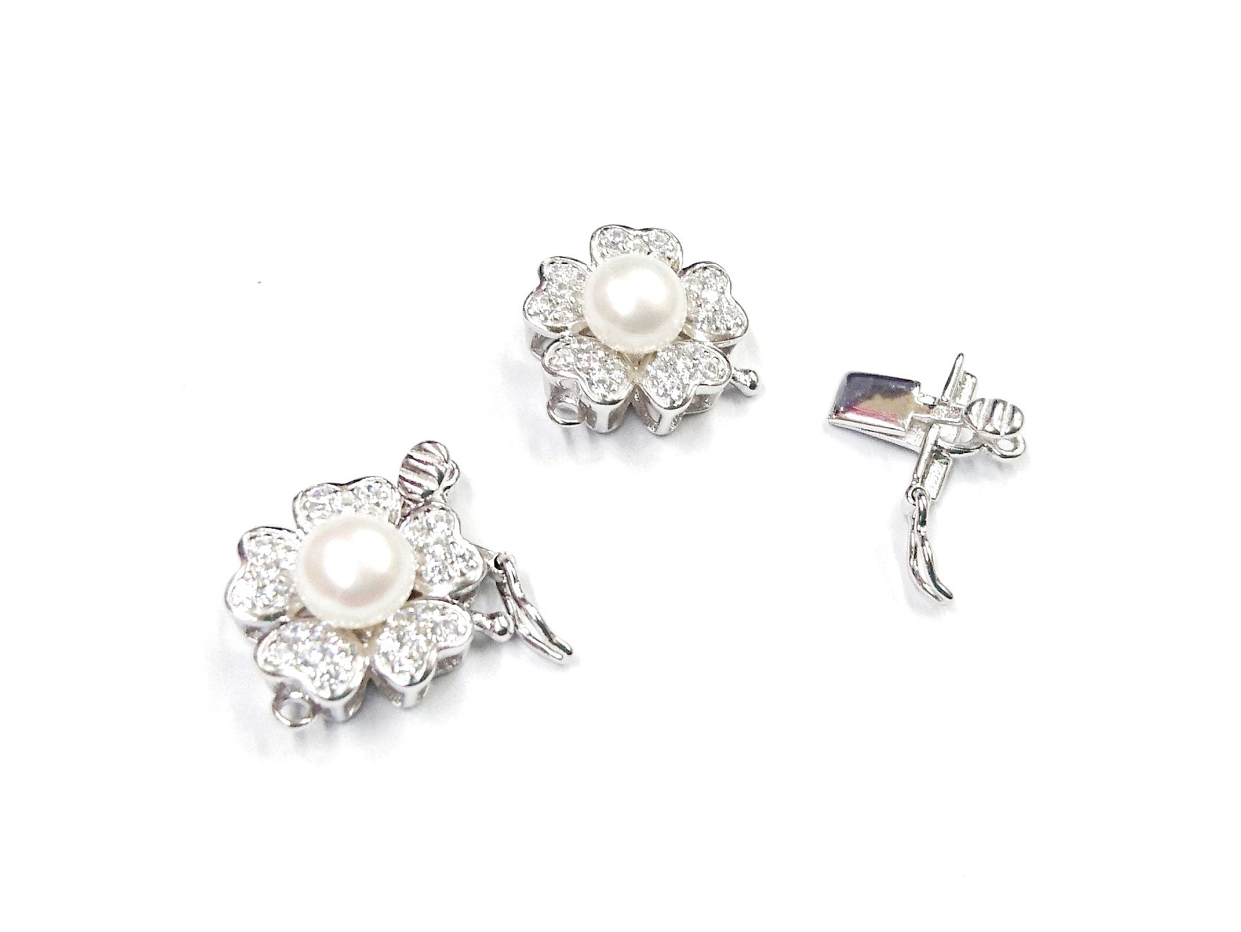 閃石鏈扣, 925銀插扣, 13.5mm