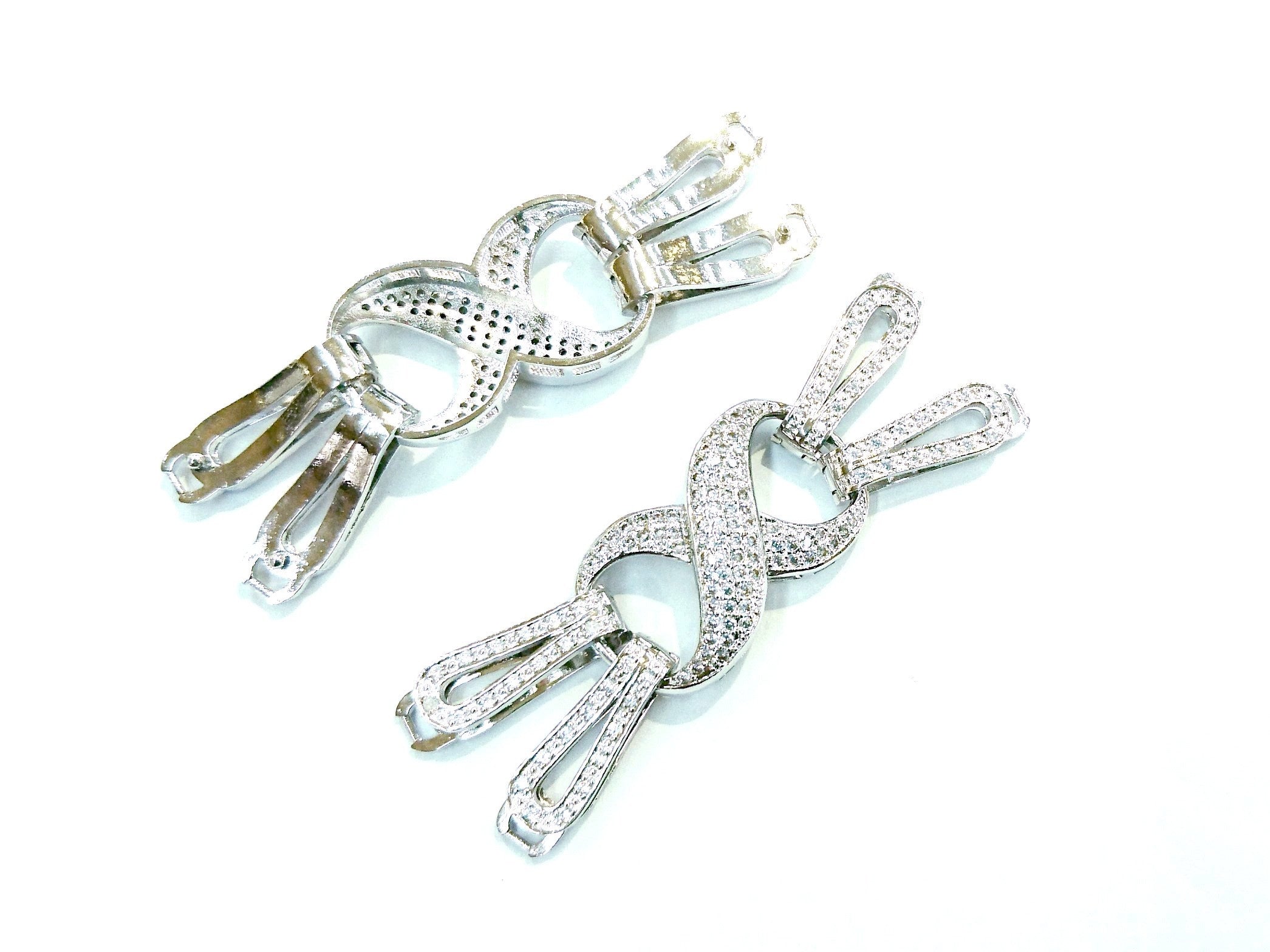 閃石鏈扣, 2排扣, 2x7cm