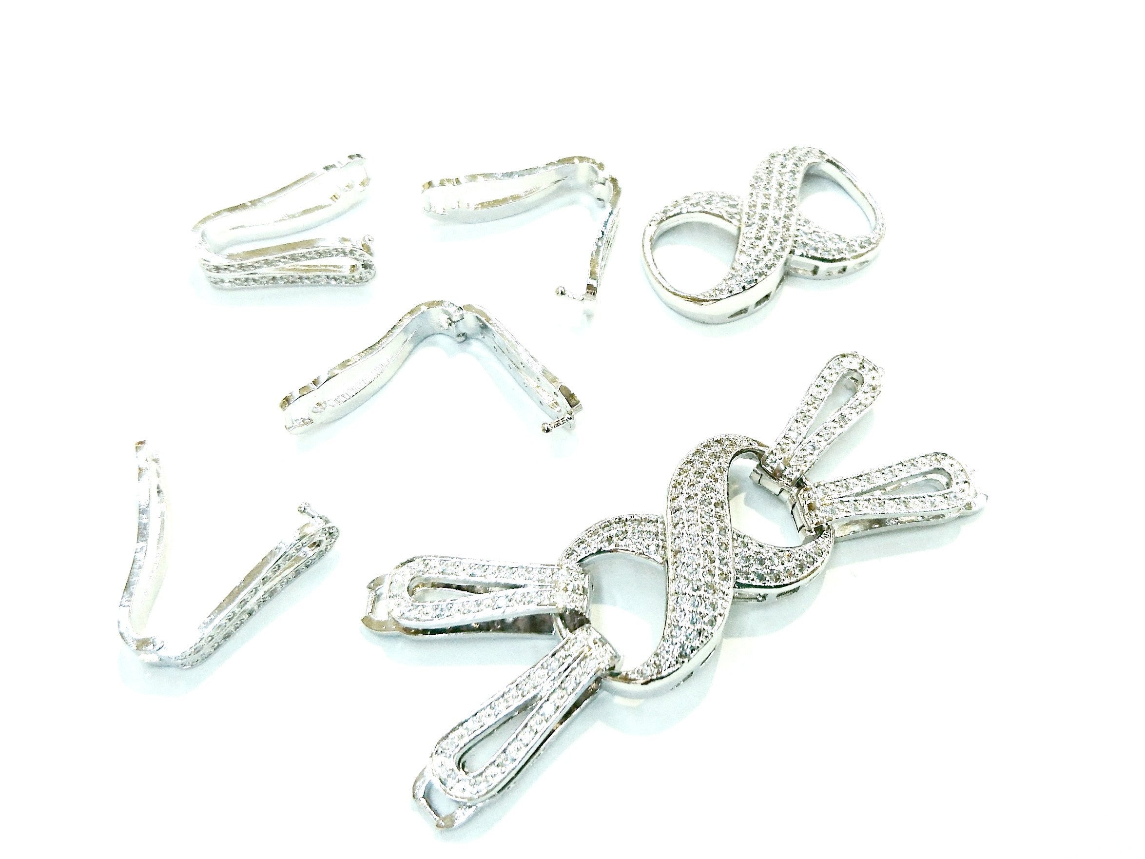 閃石鏈扣, 2排扣, 2x7cm