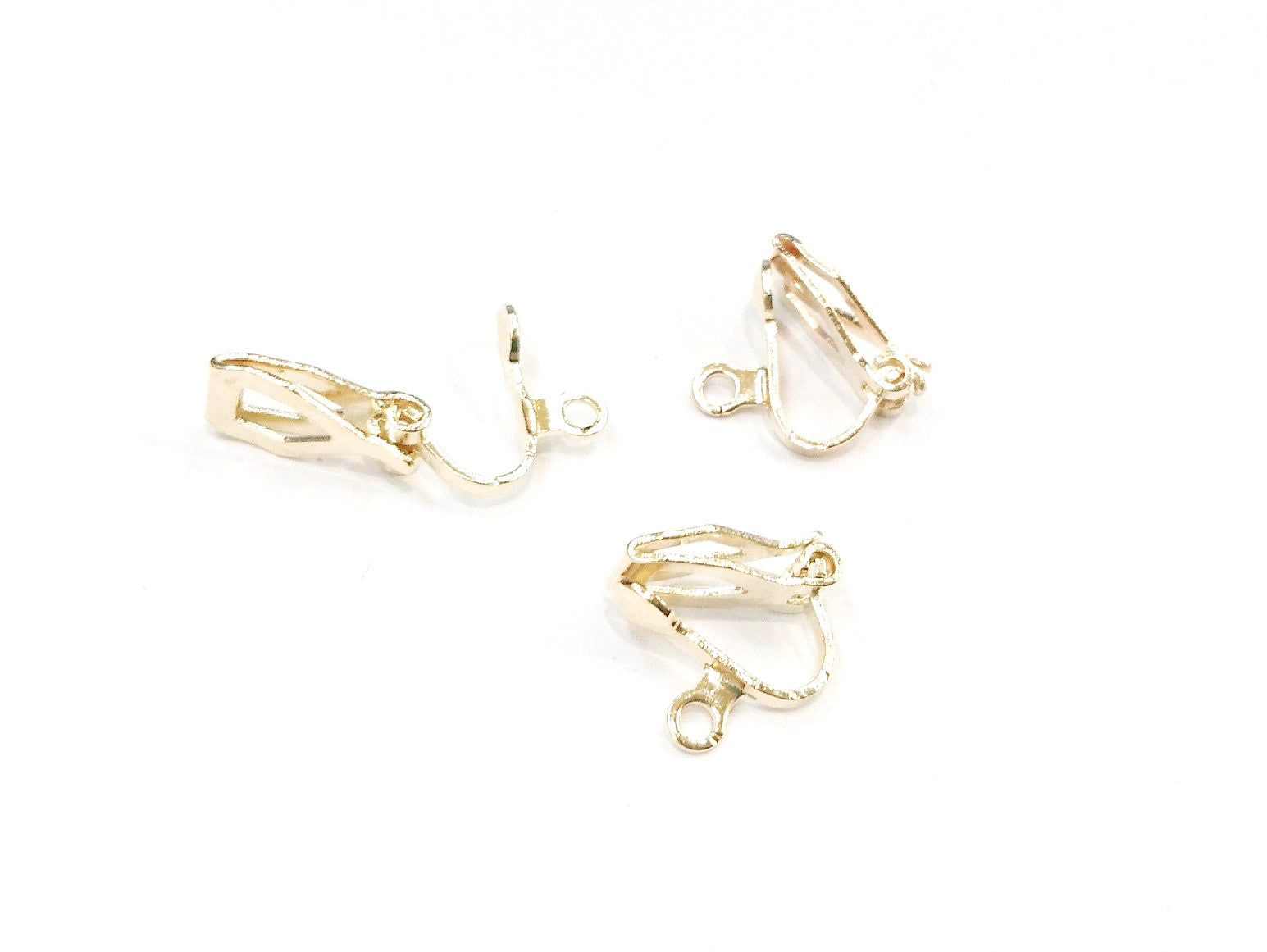 銅耳夾, 有圈, 3對