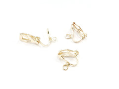 銅耳夾, 有圈, 3對