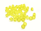 Bicone Glass Bead, 6mm,  yellow, 72 Pcs | 雙尖水晶玻璃, 6mm, 橘黃, 72粒