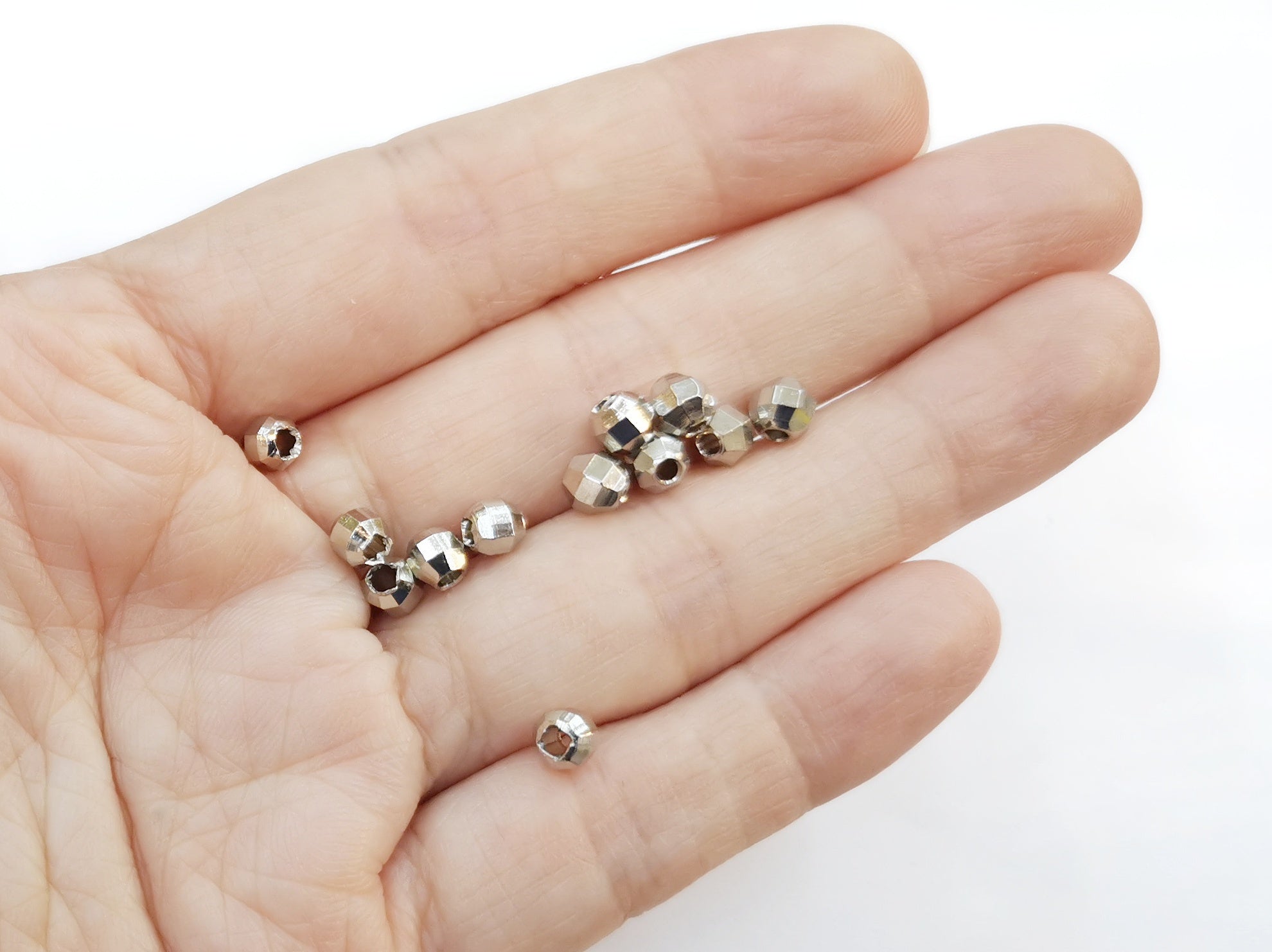 銅珠, 4mm實心切面銅珠