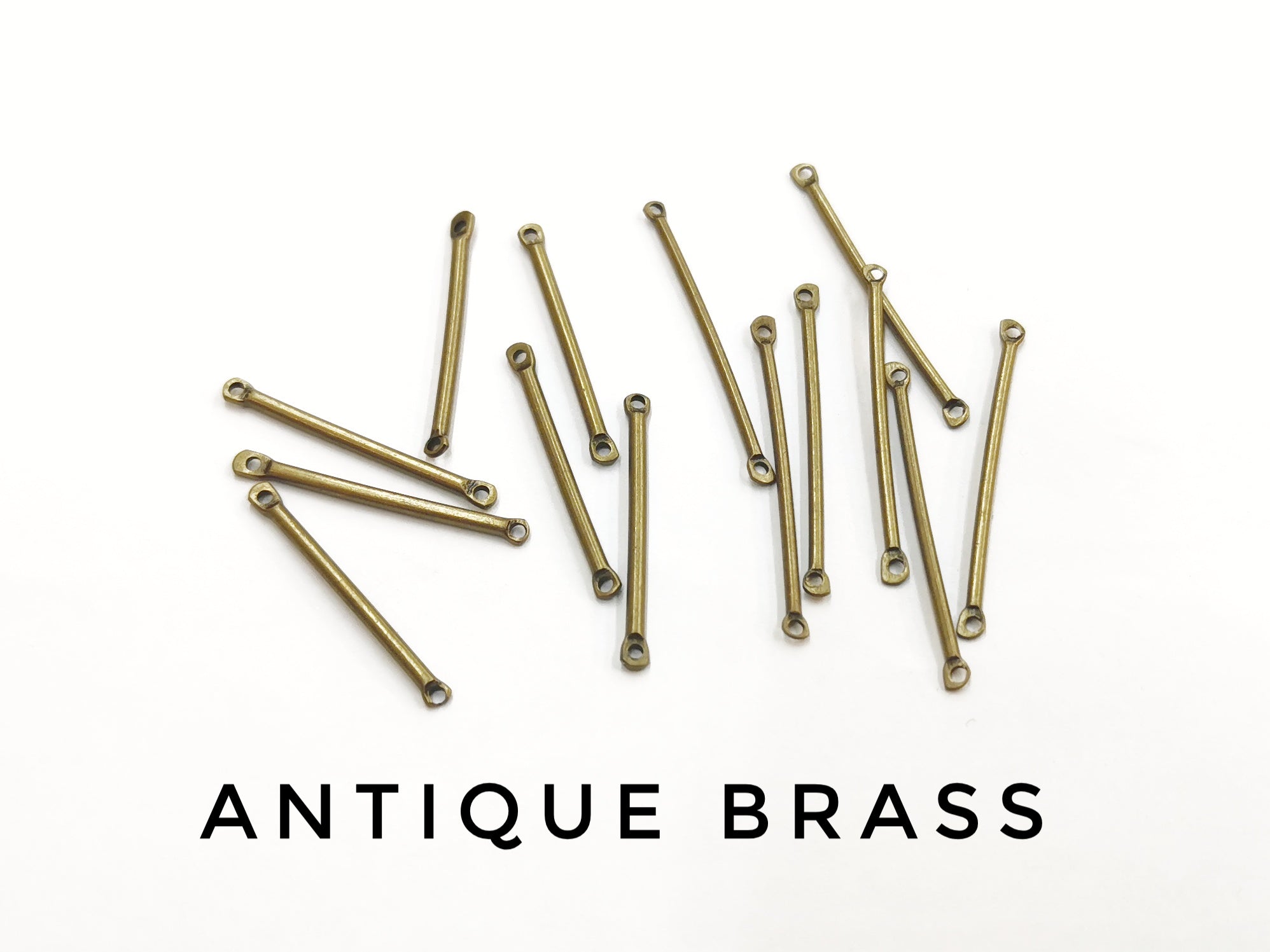 Connector, Brass, 2 Holes, Sideways Stick Connector, 25mm/30mm | 連接件, 銅, 2孔, 25mm/30mm