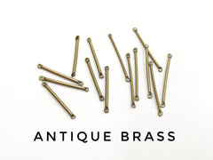 Connector, Brass, 2 Holes, Sideways Stick Connector, 25mm/30mm | 連接件, 銅, 2孔, 25mm/30mm