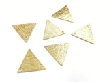 Brass Charm, 19x22mm, triangle, raw brass, 6 pcs | 三角形銅片, 19x22mm, 黃銅色, 6個