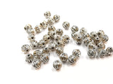 Brass Beads, Corrugated Round, 4mm, 0.7mm hole, 72 Pcs | 銅西瓜珠, 4mm, 0.7mm孔, 72個