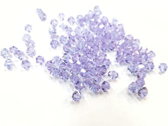 雙尖水晶玻璃, 6mm, 薰衣草, 72 粒