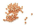 不鏽鋼珠, 玫瑰金色, 4mm, 實心, 2mm孔, 36粒