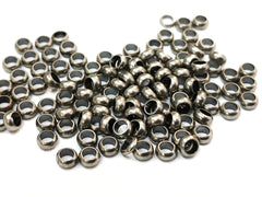 銅珠, 圓扁珠, 2x4mm, 2.5mm孔