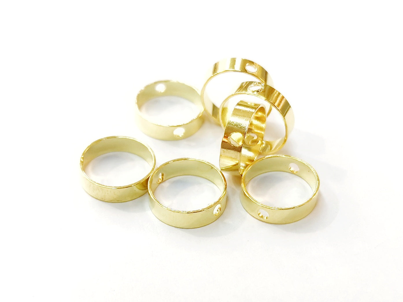 雙孔銅圈, 9mm/11mm, 6個