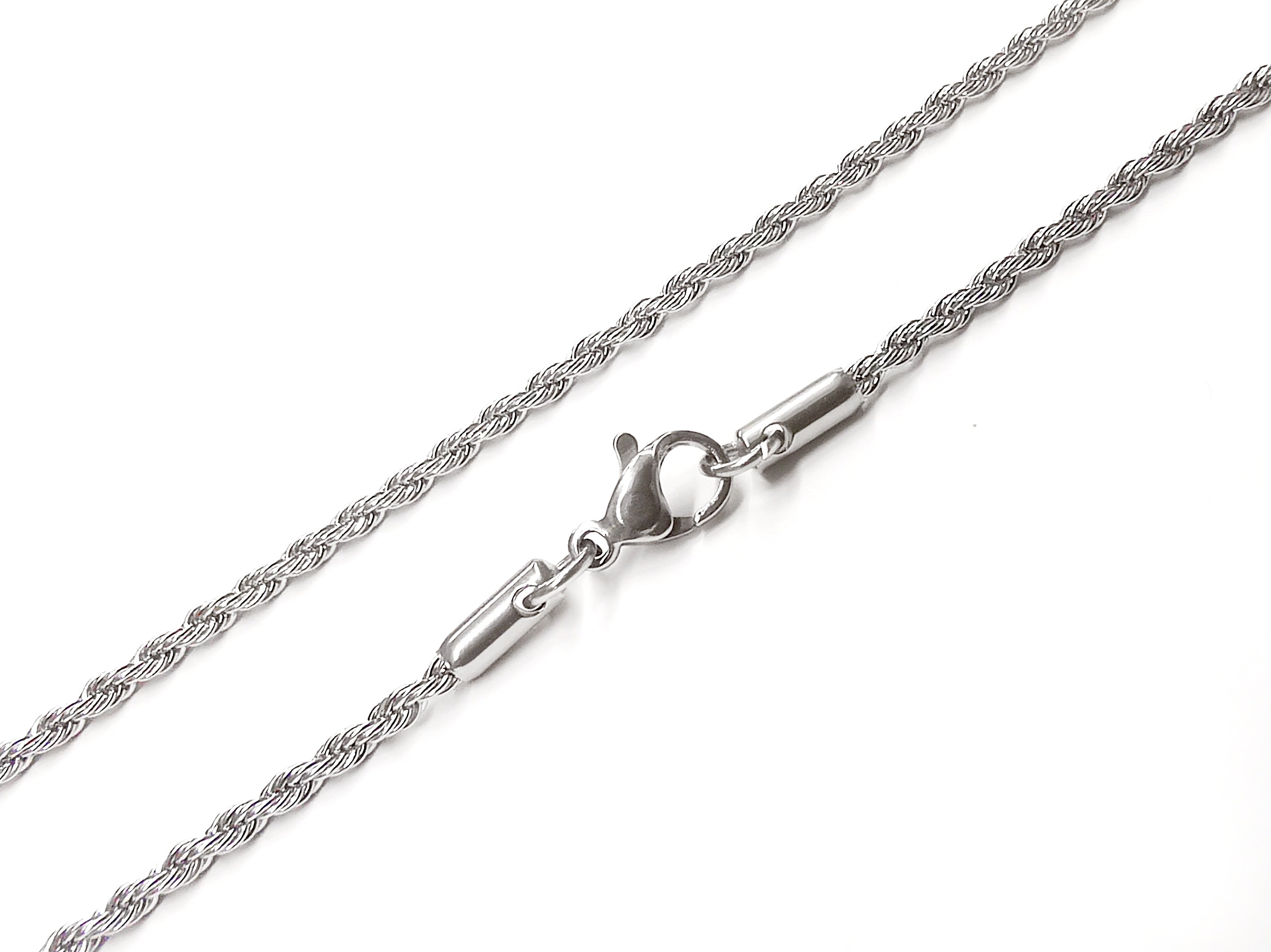 Stainless Steel Necklace, 2mm Rope Chain | 不鏽鋼項鏈 2mm麻花鏈