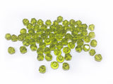 雙尖水晶玻璃, 6mm, 橄欖綠, 72粒