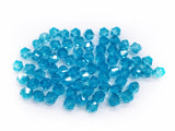 雙尖水晶玻璃, 5mm, 寶藍, 72粒