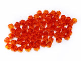 Bicone Glass Bead, 5mm, Orange, 72 pcs | 雙尖水晶玻璃, 5mm, 橙色, 72粒