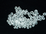 Bicone Glass Bead, 6mm, clear, 72pcs | 雙尖水晶玻璃, 6mm, 透明白, 72粒
