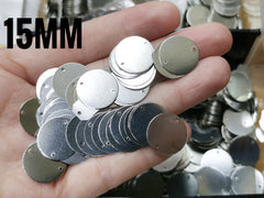 特價, 圓銅片, 15mm, 雙孔, 50個