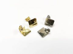 不鏽鋼耳針, 13mm, 有孔, 2對