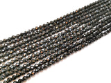 Gemstone beads, faceted round, black spinel | 天然水晶, 圓形切面, 黑尖晶