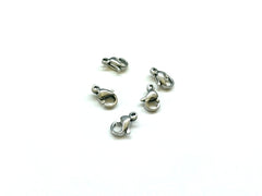 Stainless steel lobster clasp set, 6x9mm, 2 sets - amakeit bead 天富
