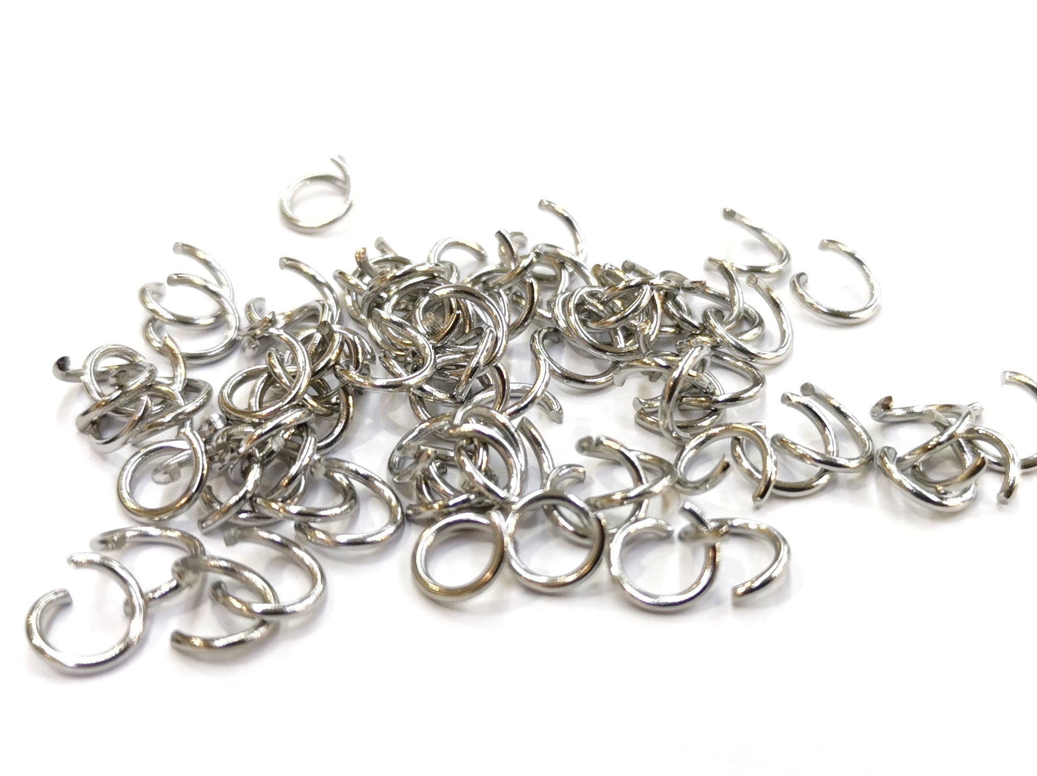 不鏽鋼開口圈, 1x7mm圓形, 72個