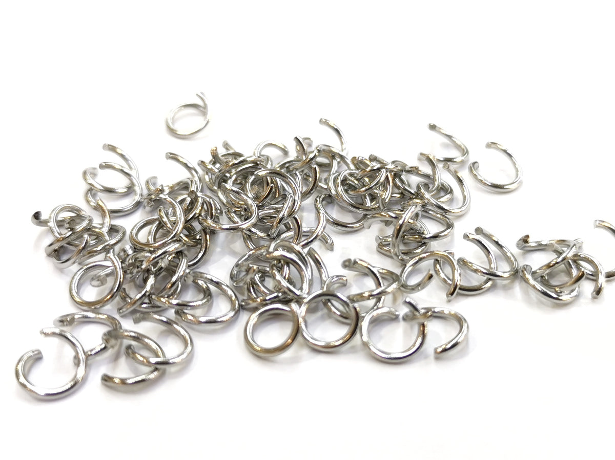 不鏽鋼開口圈, 1x7mm圓形, 72個