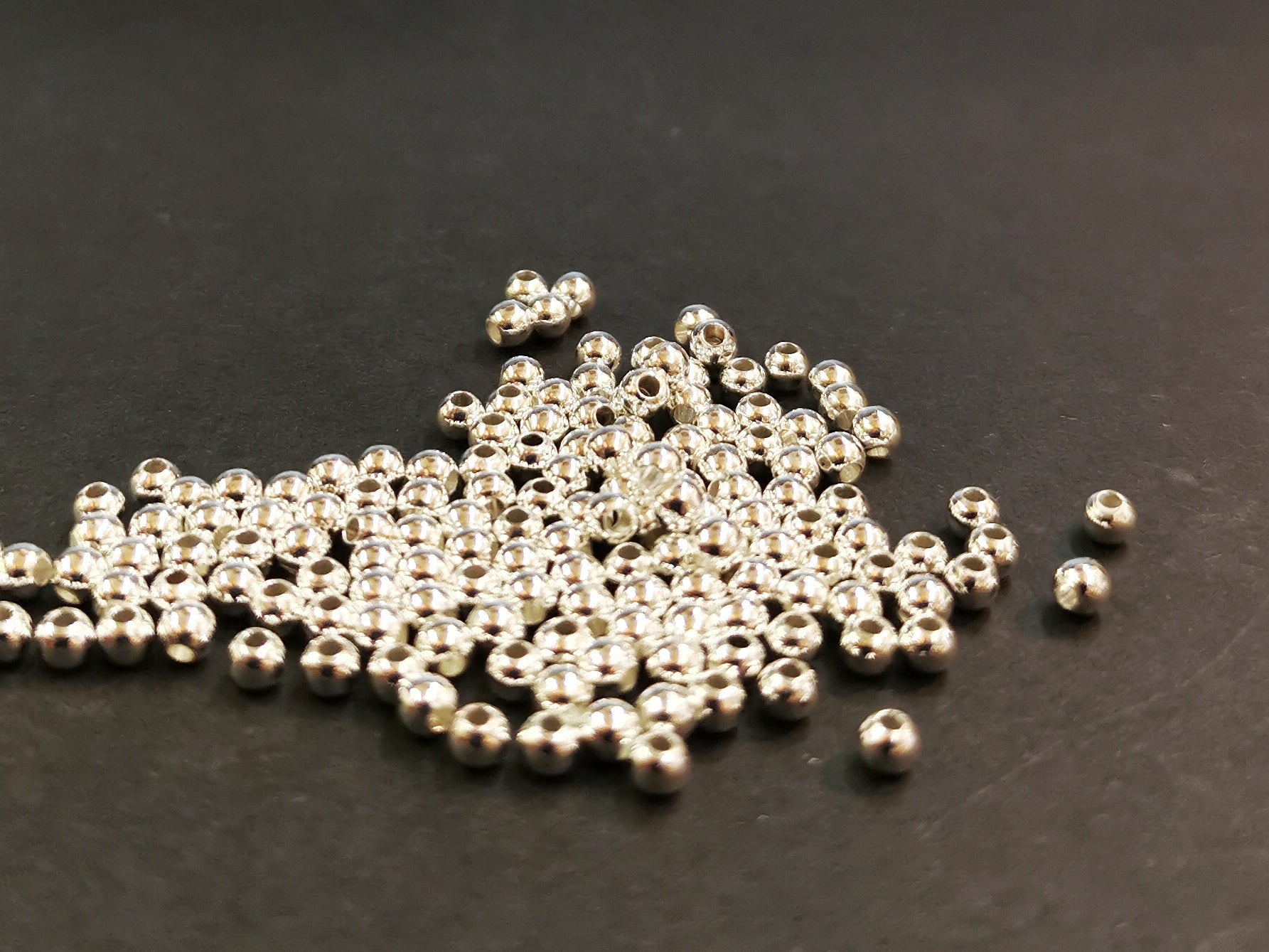 3mm圓形實心銅珠, 多色