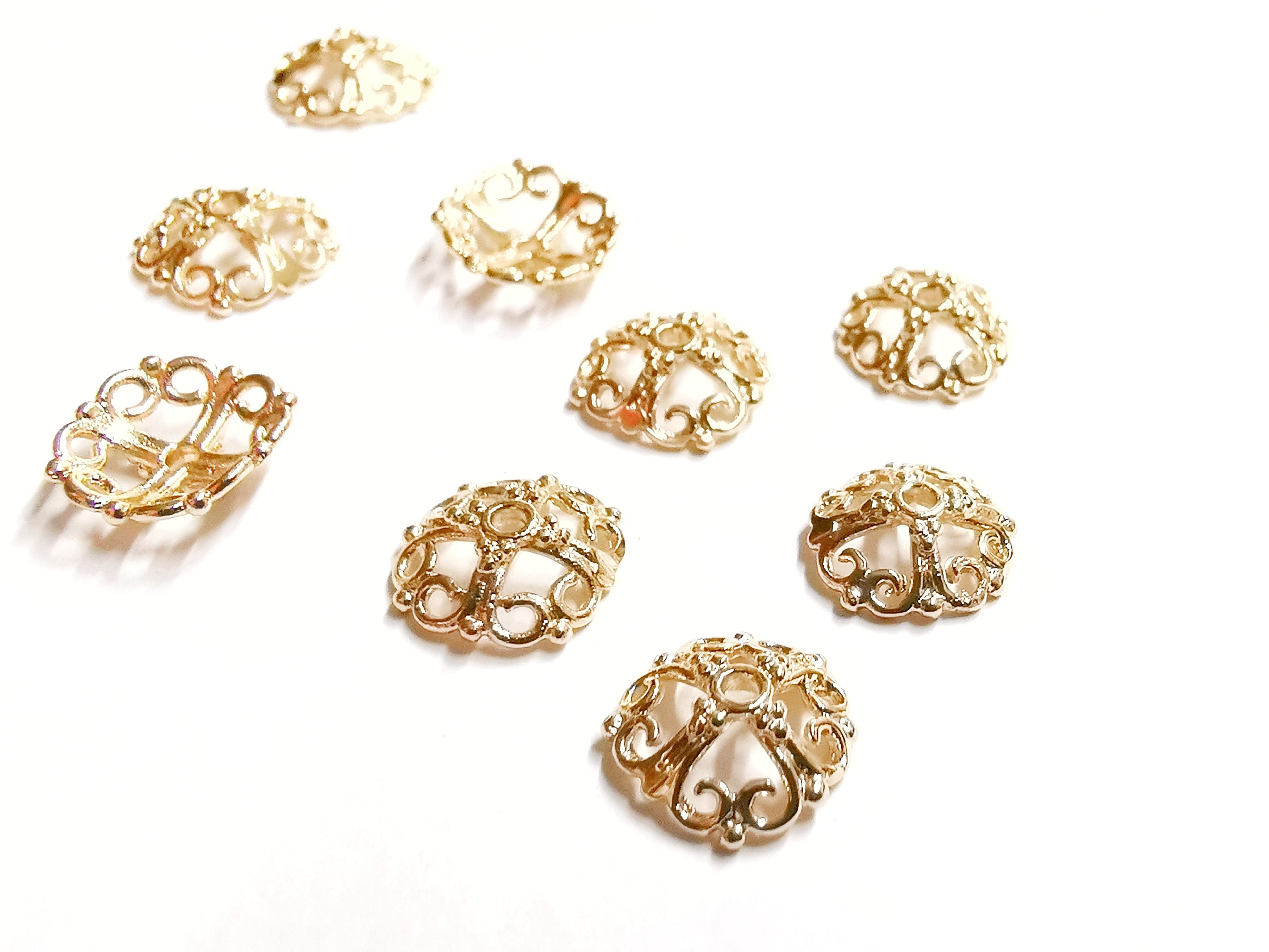 銅珠蓋, 6/8/10mm, 10個