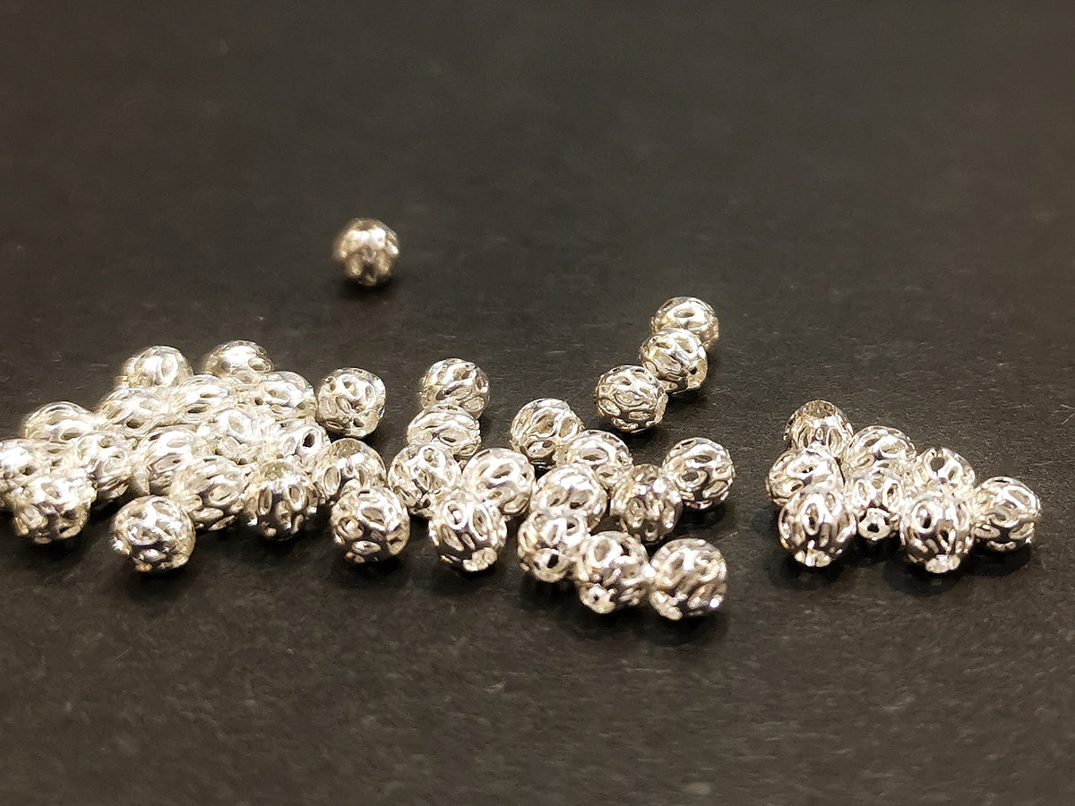 銅珠, 4mm通花銅珠, 30個